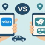 移動系ポイ活アプリ「Miles」と「トリマ」のアイコン比較イラスト