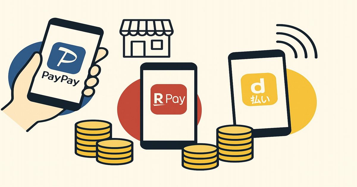 スマホ決済サービス比較2025年版（PayPay・楽天ペイ・d払い）