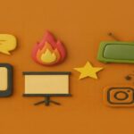 防災をテーマにした緊急情報とメディアのアイコンイメージ